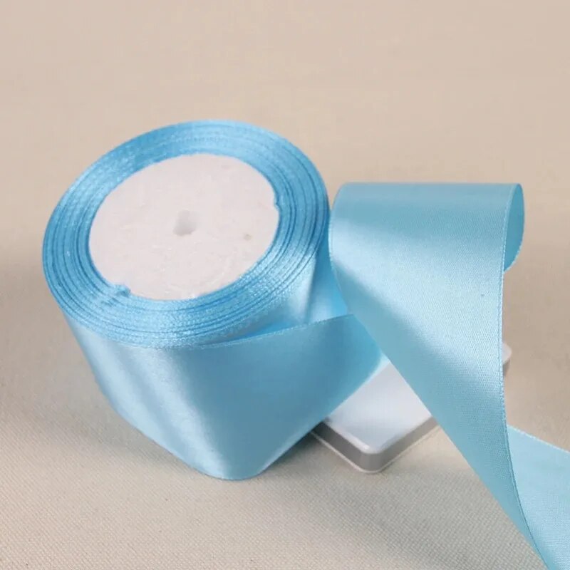25Yards/Roll 50mm Satin Ribbons Wedding Wrapping Ribbons Bow for DIY Crafts Polyester Christmas Home Decor Accessories Tape