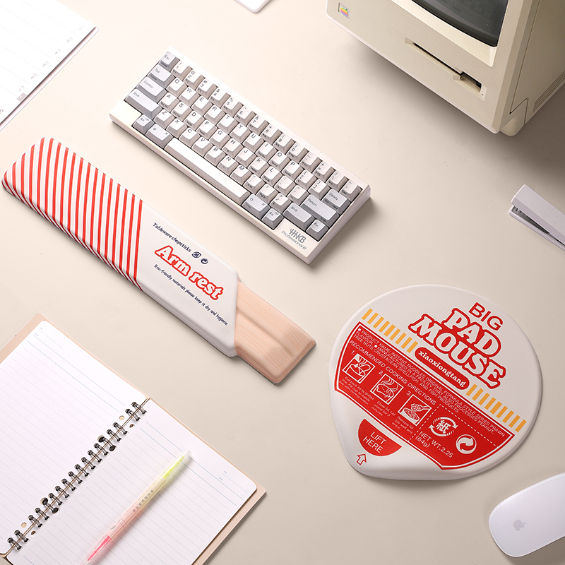 Handledsstöd för tangentbord och mus ergonomiskt kontorsskrivande skydda och koppla av handleden musmatta i minnesskum för dator, bärbar dator, musmatta