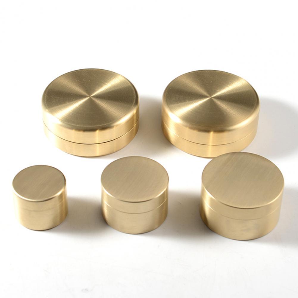 Storage Box Round Compacted Retro Style Multifunctional Brass Outdoor Waterproof Organizer for Jewelry