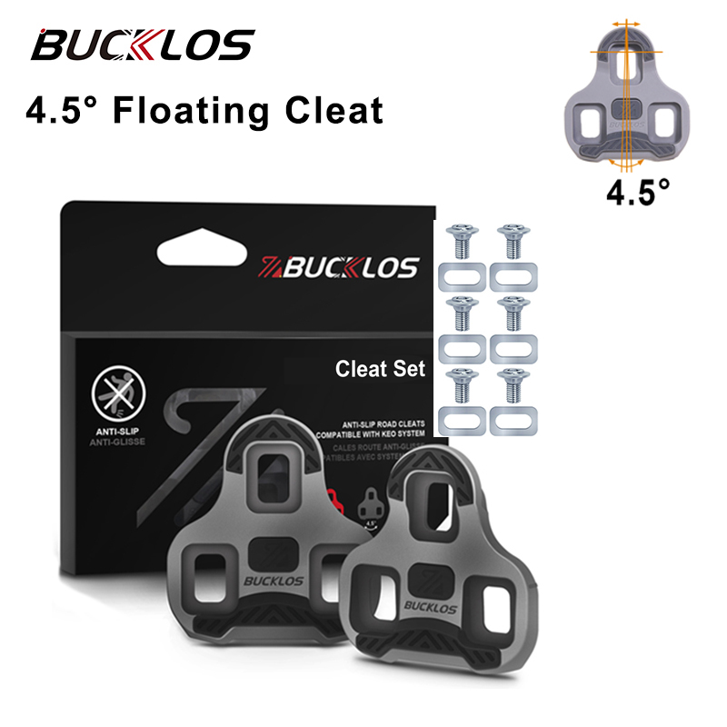 Tacos de bicicleta BUCKLOS para LOOK KEO, tacos de Pedal autoblocantes para bicicleta de carretera, tacos antideslizantes para zapatos de ciclismo, accesorios para bicicleta KEO: YELLOW