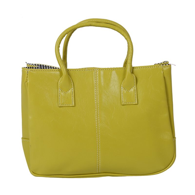 Elegante Mode Schoudertas Pu Leer Vrouwen Tas Citroengeel