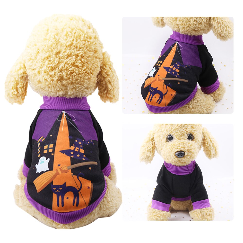 Halloween Carnaval Kat Kleding Funny Pet Kleding Winter Warme Hond Pompoen Pak Halloween Kostuum Partij Kleding Voor Puppy Kat Hond