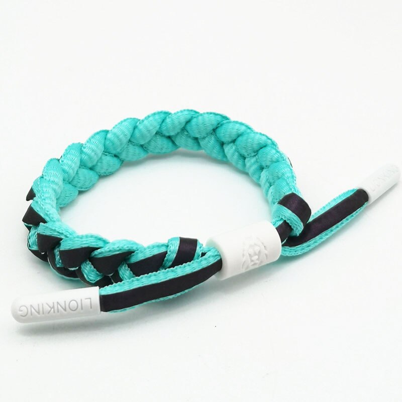 Reflektierende Armbinde Schnürsenkel Hand-betroffen Liebe Armbinde modisch Gradienten Fluoreszierende Paar Hand Seil Tragbare für Freunde: Blau