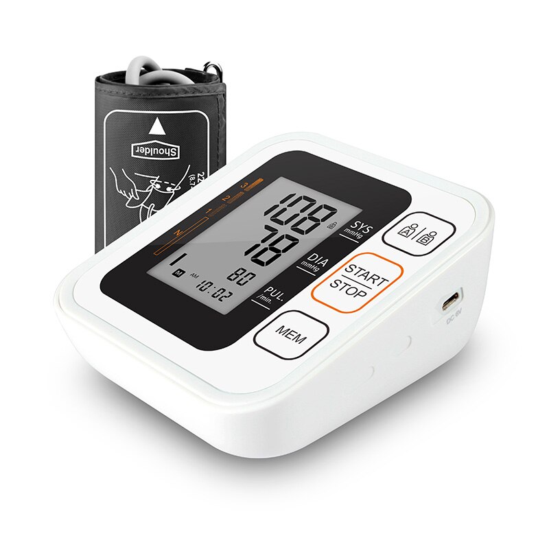 Cigii Gezondheidszorg Monitor Draagbare Digitale Bovenarm Bloeddrukmeter Hartslag Pulse Meting Tool 2 Manchet