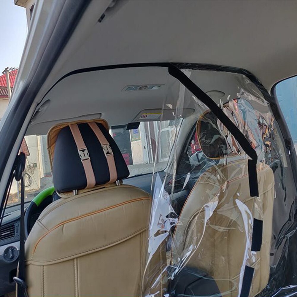 1.4mx2m Car Protection Partition Screen Taxi Car Cockpit Transparent Isolation PVC Film Anti-droplet Anti-dust Protective Cover