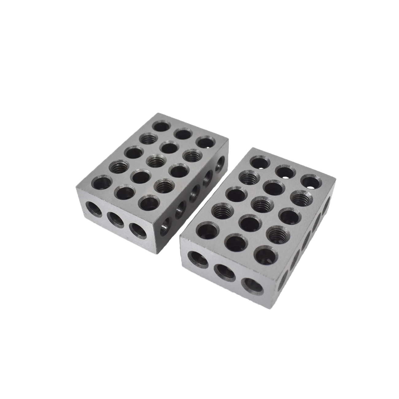 Pouvoir 1 PAIR 123 BLOCKS 1-2-3 ULTRA PRECISION .0002 HARDENED 23 HOLES 0.0002"