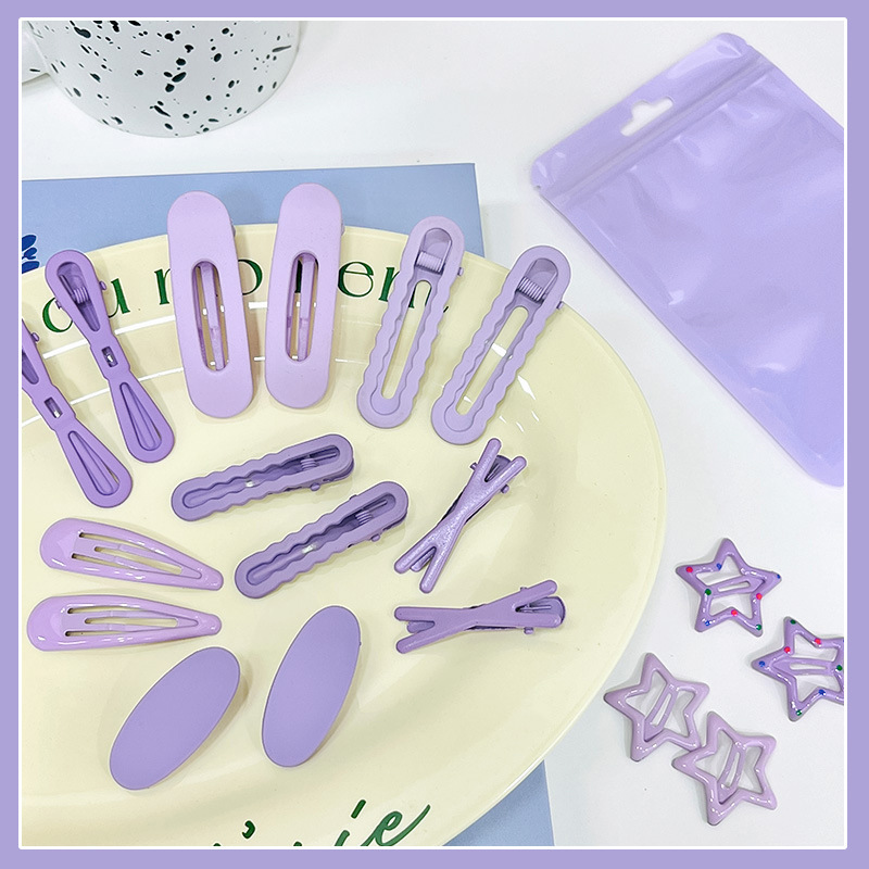 18 unids/set de pinzas geométricas para el cabello para niñas, adorno para el cabello dulce, pasadores de horquillas laterales para niños, accesorios para el cabello de para niños: YELLOW