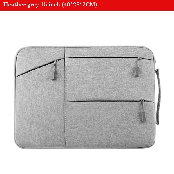 Soomile Laptop bag 12 13.3 15 15.6 inch notebook bag brand men women Ipad bags Handbag: Silver gray 15 inch