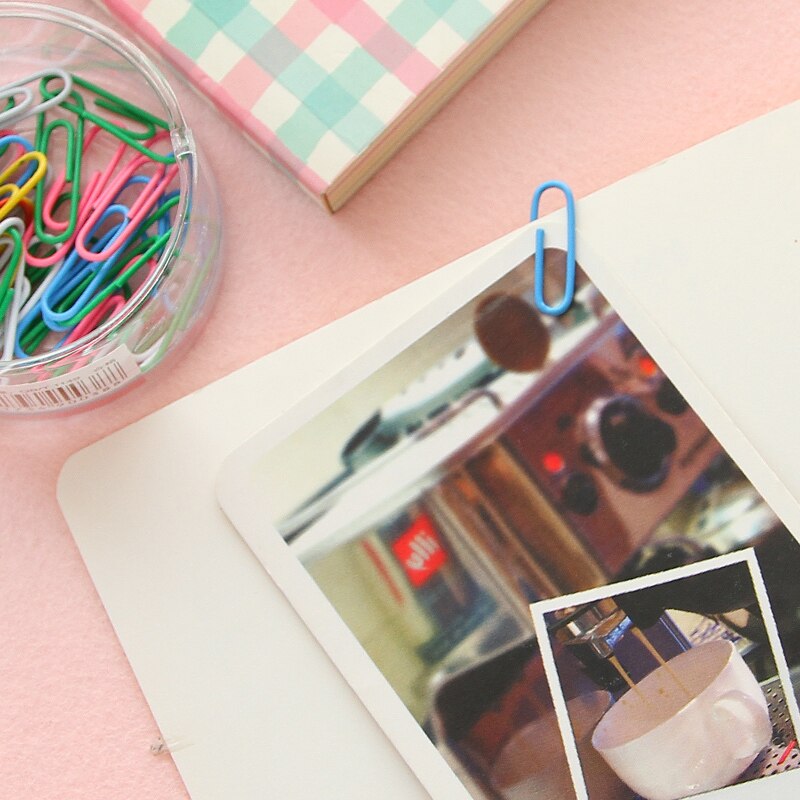 160 Pieces / Box Paper Clip Plastic Color Paper Clip 29mm File information Finishing Office Supplies Office Supplies