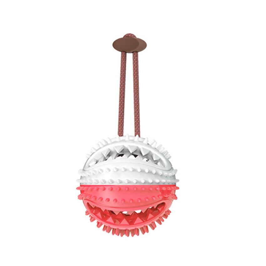 suction cup tug dog toy with Suction Cup Push Elastic Ropes Pet Tooth Cleaning Chewing Playing IQ Treat Puppy Cats Toys: ball 2