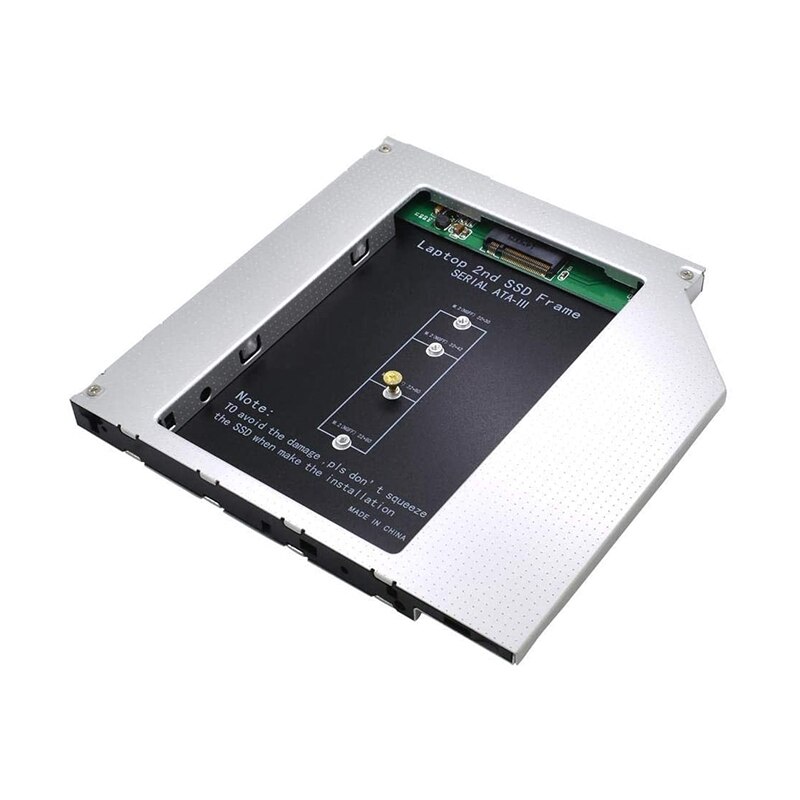 NGFF M.2 M2 2Nd HDD Caddy 12.7mm SATA 3 Optibay Hard Disk Enclosure Adapter DVD-ROM HDD 2.5 SSD Case for Laptop
