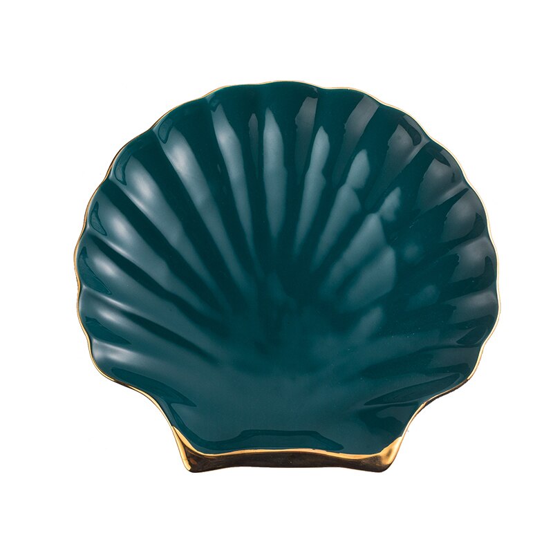 Light luxury Phnom Penh ceramic plate shell plate net celebrity restaurant ceramic tableware Nordic set plate cooking p