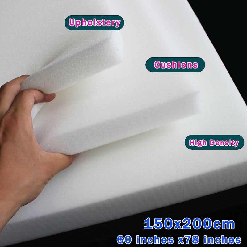 High Density Foam Firm Foam Upholstery Foam Seat Cushion Mattress Foam Rubber Slab Sponge Size 60"x80"/ 150cm X 200cm