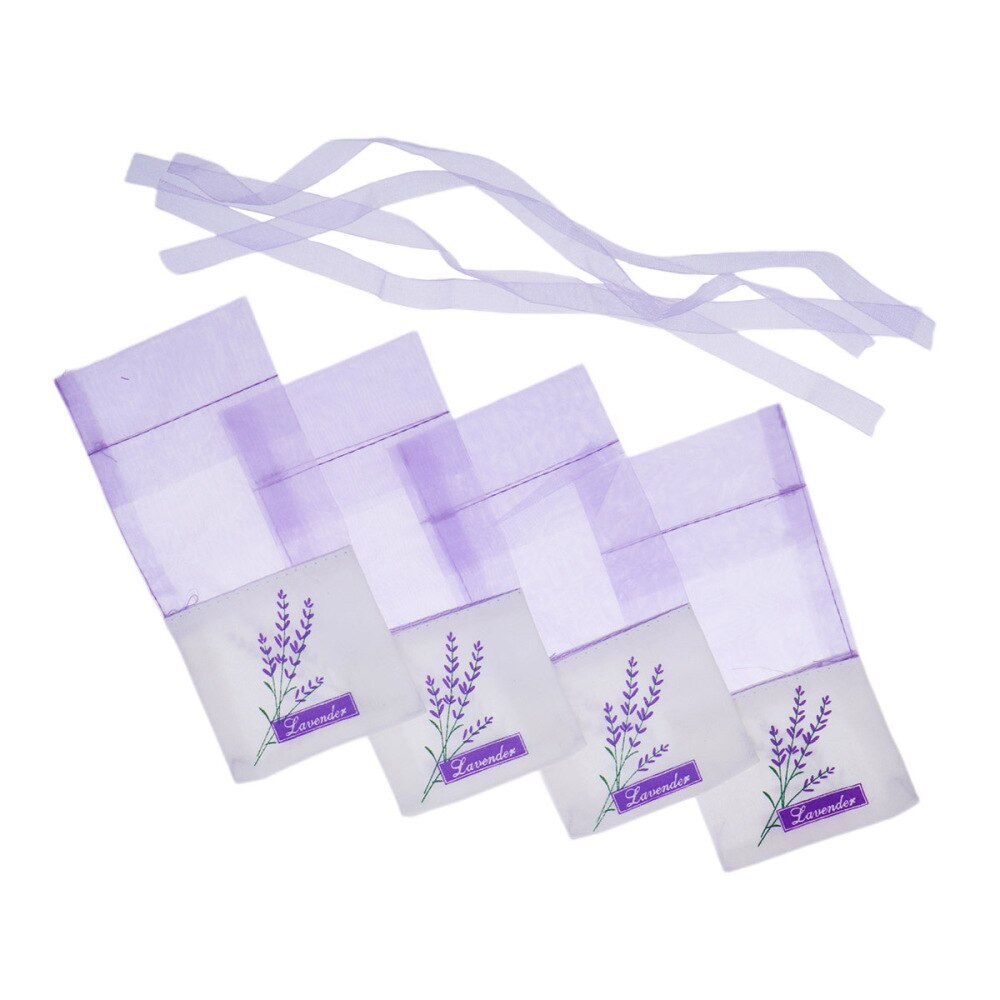 25pcs Empty Lavender Bags Floral Printing Fragrance Pouch Sachets Bag for Relaxing Sleeping Dark Purple): As Shown 1