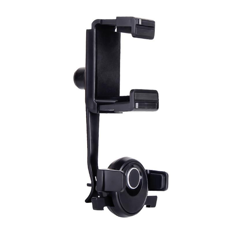 360° Car Rearview Mirror Mount Stand Holder Cradle For Cell Phone GPS Car Rear View Mirror Holder For IPhone 11 Pro Samsung: black