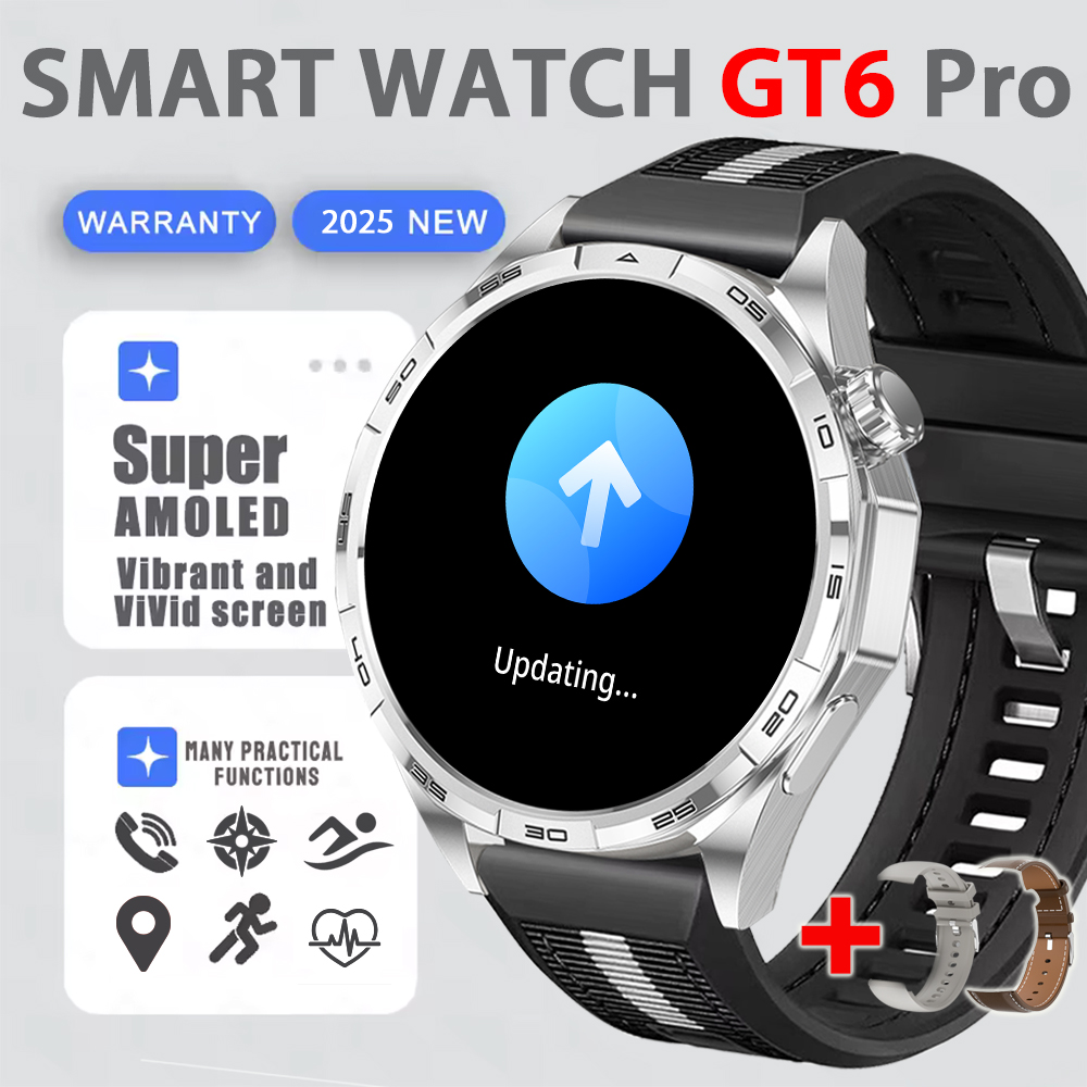 accorto guarda GT6 pro (2025) GPS AMOLED HD da 1,50 pollici Promemoria messaggio Chiamata Bluetooth Frequenza cardiaca 4 GB Smartwatch Riduzione 100%: multicolore