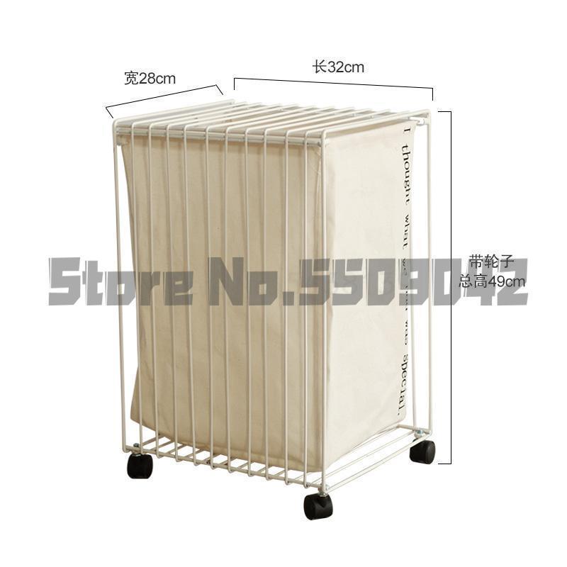 Dirty clothes storage basket hamper ins Nordic wrought iron with wheels laundry storage storage baskets dirty clothes: a1
