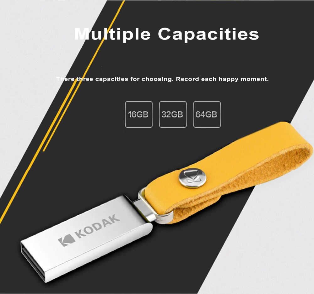 KODAK USB 2.0 Pen Drive 16GB 32GB 64GB K122 Metal USB Flash Drive