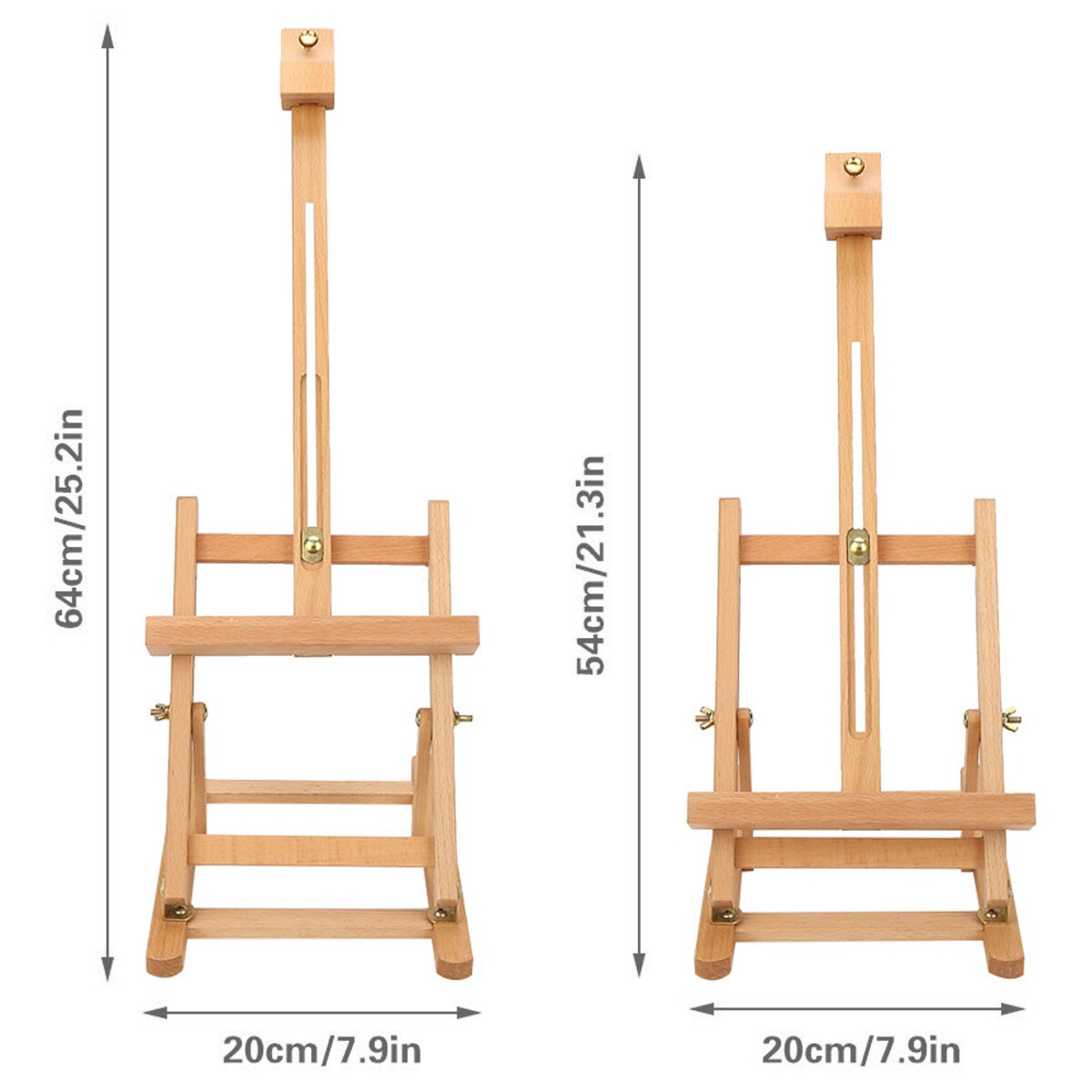 Art Easel Adjustable Height Tabletop Wood Studio Outdoor Folding H-Frame Easels Multifunctional Art Easels Artist Painting Tools