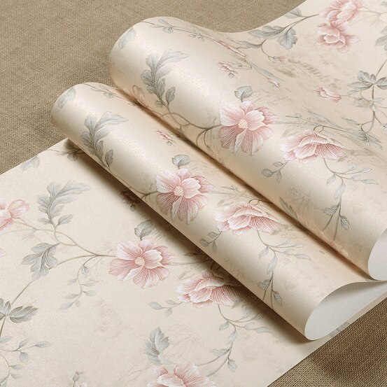 Ikke-vevd tapet amerikansk land pastoral liten floral soverom hotell hotell prosjekt spesielle tapeter stue dekor lys