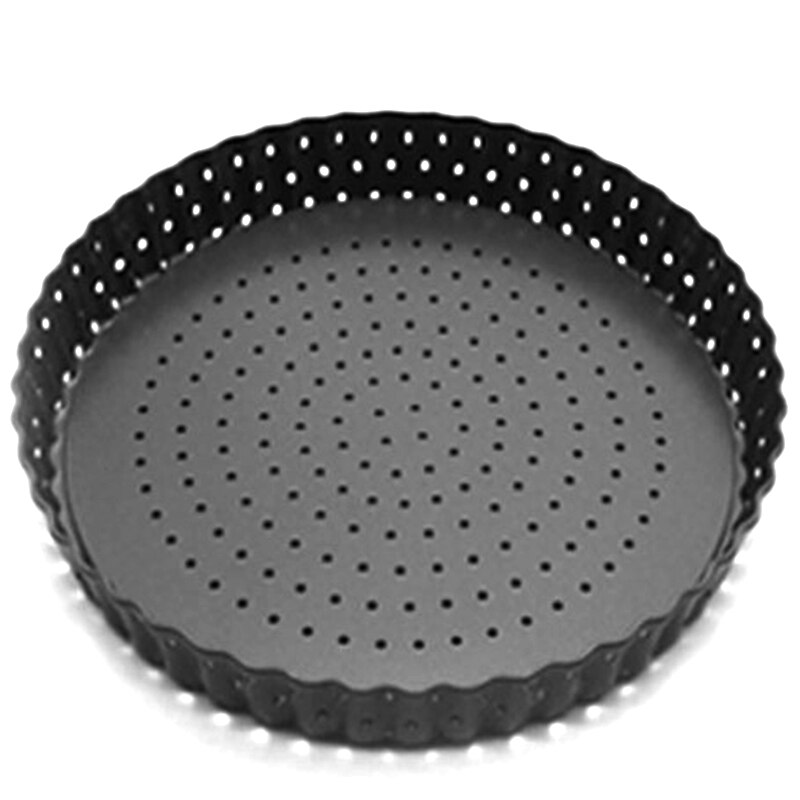 Metalen Non-stick Geperforeerde Pizza Pannen Pie Pan Quiche Pan Met Verwijderbare Bodem: 20cm