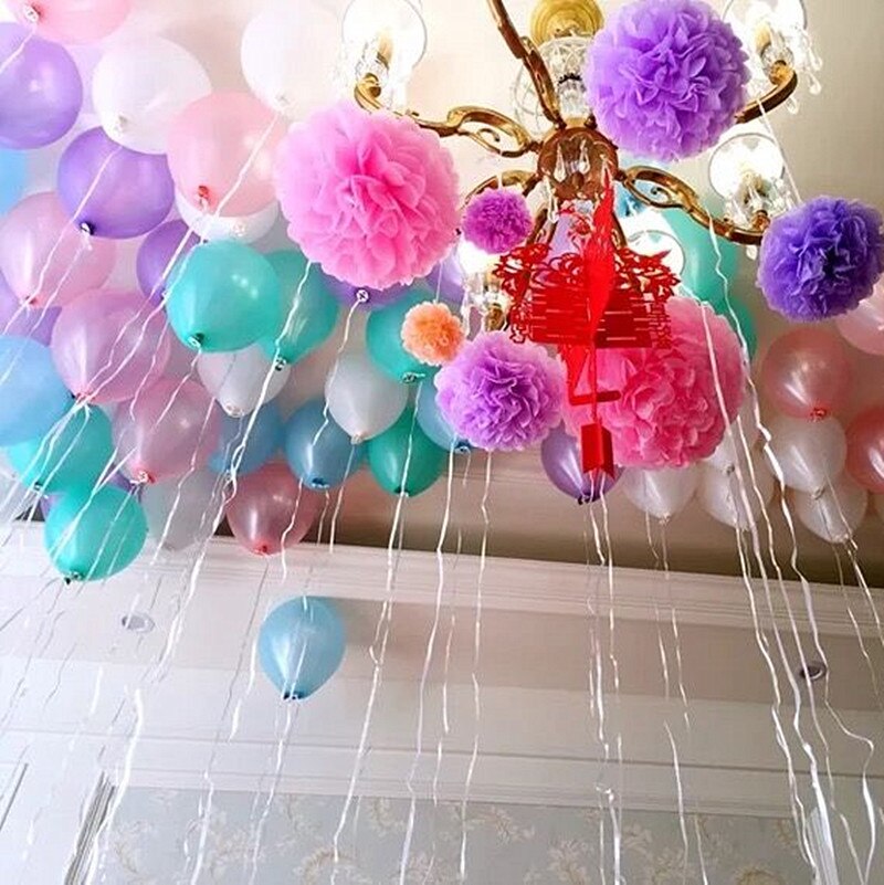 10cm 4inch Tissue Paper Flower Balls for Wedding Baby Shower Birthday Party Decoration Home Garden Decor Paper Pom Poms Pompoms