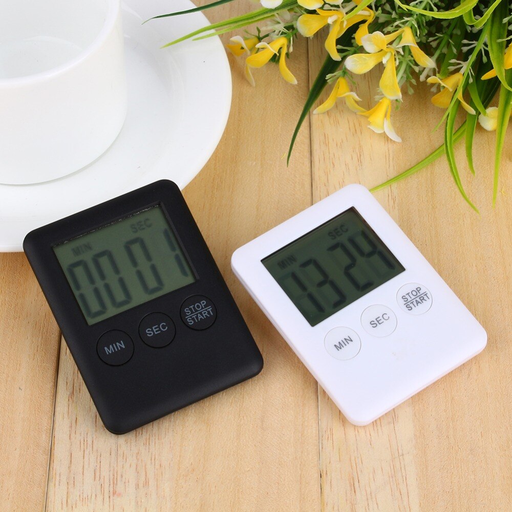 LCD Digital Kitchen Timer Loud Alarm Cooking Timer Alarm with Magnet Square Large Electronic Timers Cooking Tools 99 Minutes