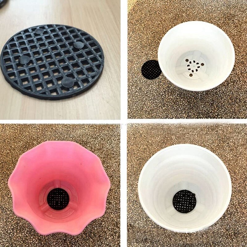 100 siatka na doniczki, okrągła podkładka z siatki bonsai, podkładki antykorozyjne i oddychające, siatka drenażowa