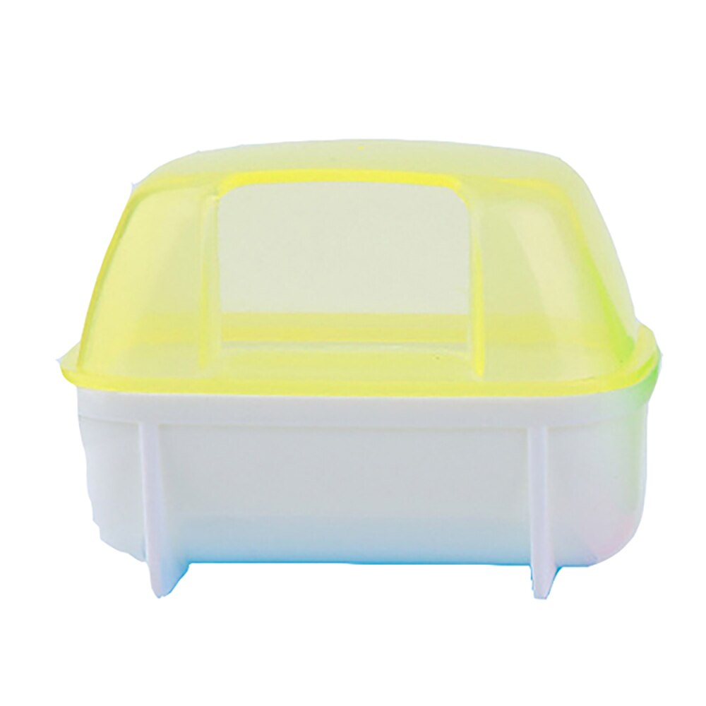 Hamster Bath Room Plastic Chinchilla Bathing Cage House Toilet Bath Salt Body Washing for Squirrel Baby Rabbit Litter Box: Yellow 12x9x9cm