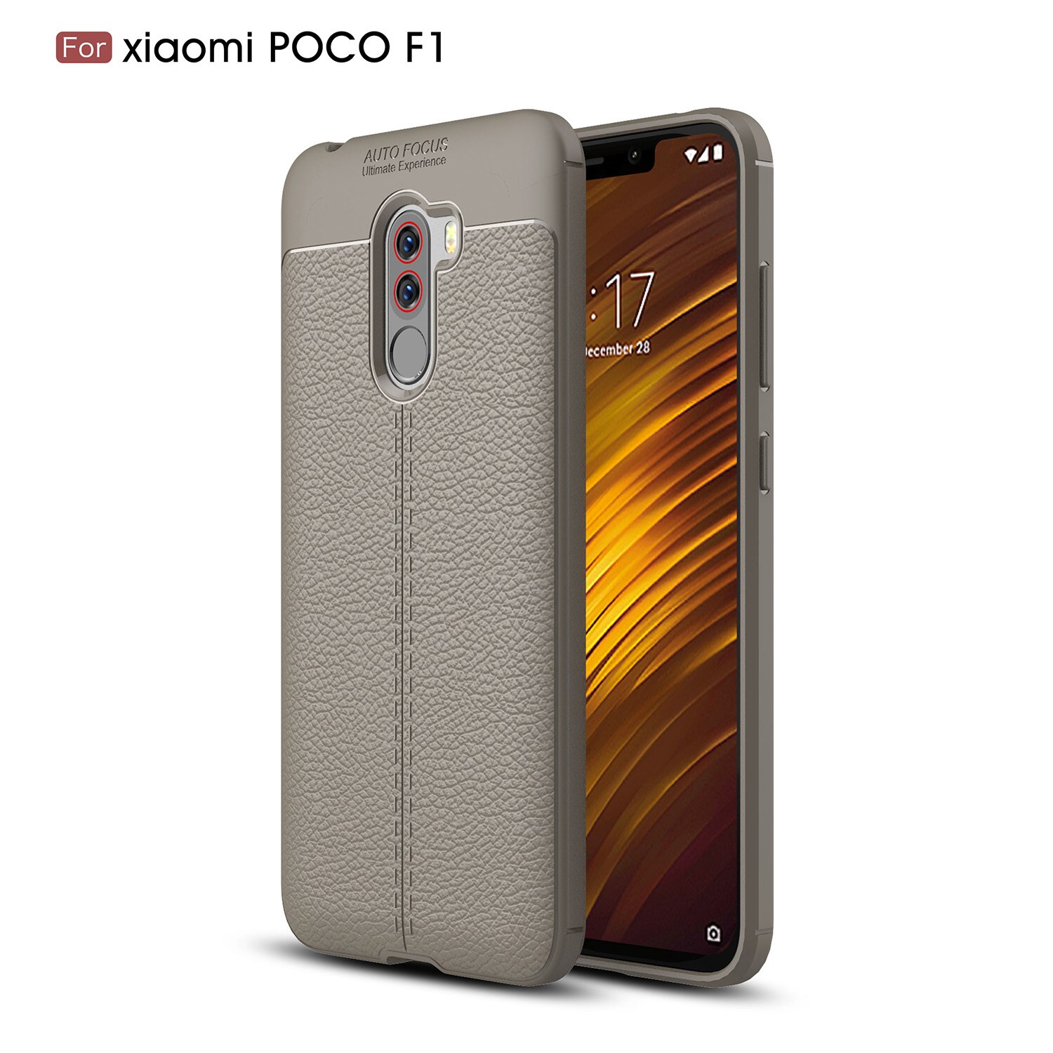 Für pocophone f1 Fall Abdeckung Telefon Fall für Xiaomi PocophoneF1 Zurück Abdeckung TPU Silikon für Xiaomi pocophone f1 Stilvolle Neue fall: Grau