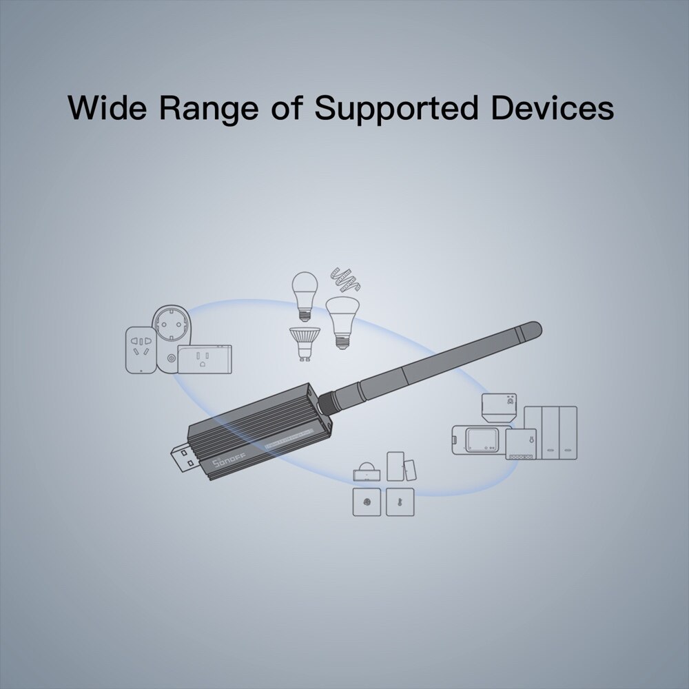 Sonoff zb dongle-p zigbee 3.0 usb dongle plus trådløs zigbee gateway analysator zigbee 2 mqtt usb interface capture med antenne