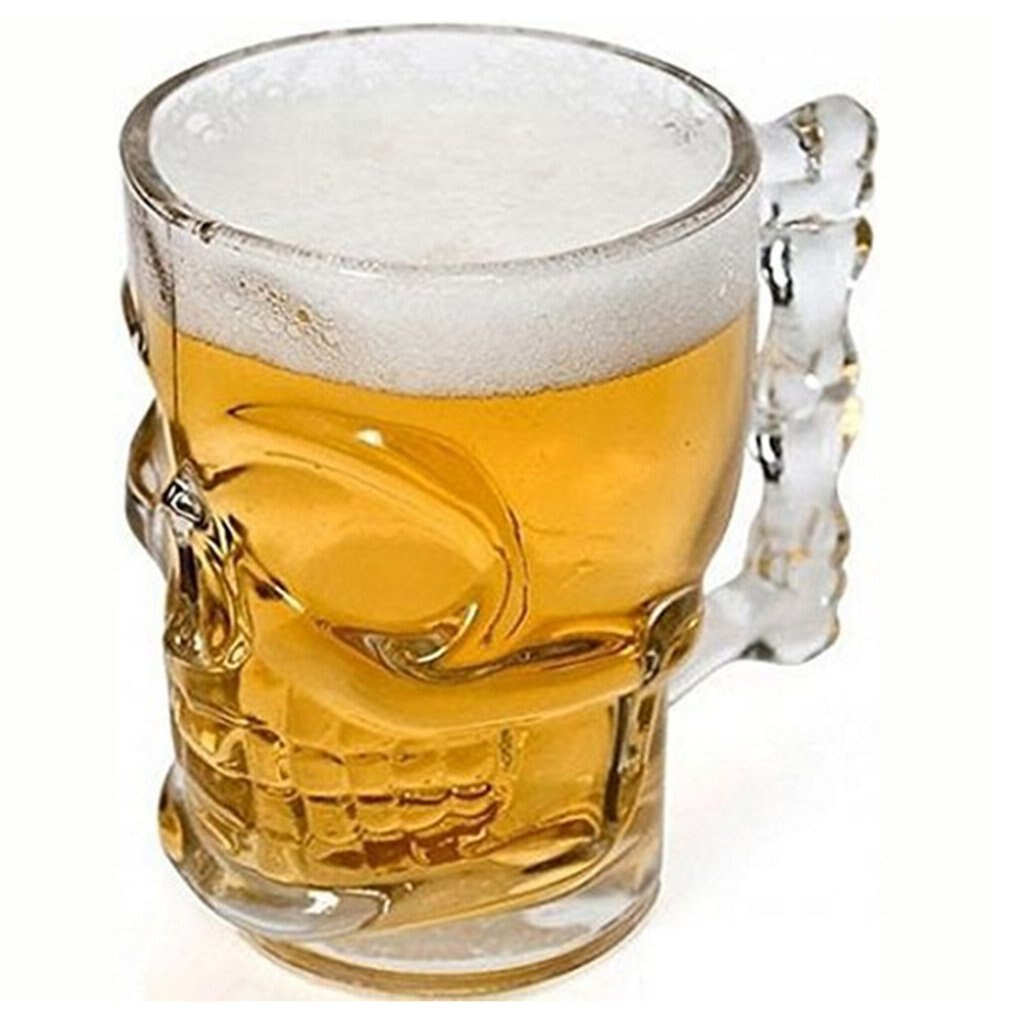 Chope à bière en verre cristal, 500ml, avec anse, pour Bar à vin