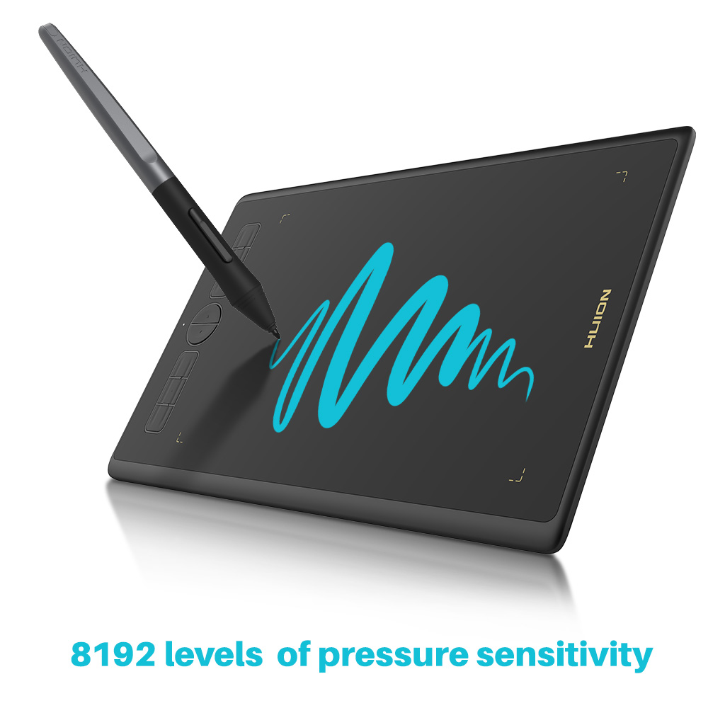 HUION Inspiroy H580X Graphics Tablet For Beginners Drawing 10th Anniversary Pen Tablet Android Support With 8 Programmable Keys