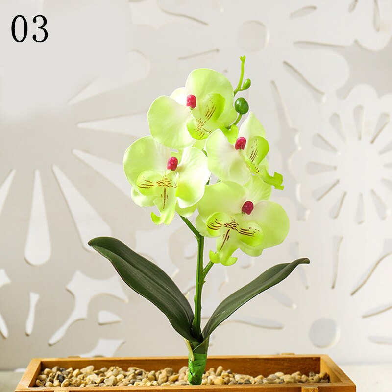 29cm de haut soie fleur artificielle papillon orchidée fleur d'orchidée pour nouvelle maison maison mariage Festival décor Simulation fleur: 03