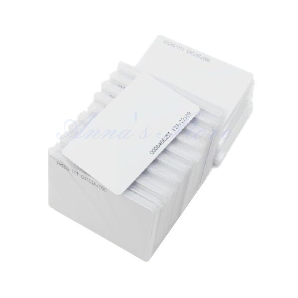 100 unids/lote TK4100/EM4100 tarjeta en blanco fina pvc RFID 125 KHz 18000-2 Chips de tarjeta inteligente