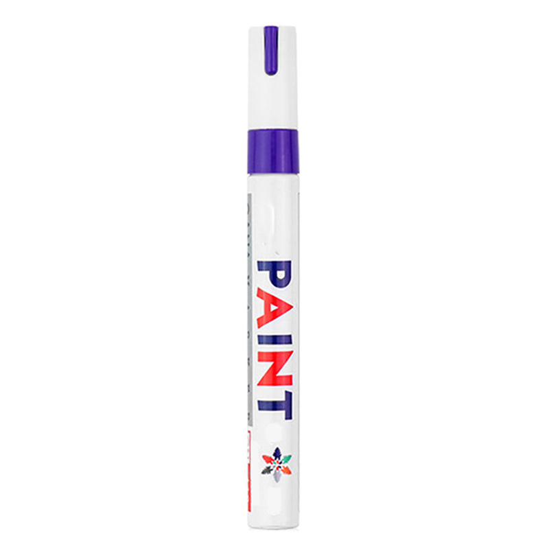 1 stück Bunte Permanent Farbe Marker Wasserdicht Weiß Marker Reifen Lauffläche Gummi Stoff Farbe Metall 12 Farben Farbe Marker Stifte: Lila