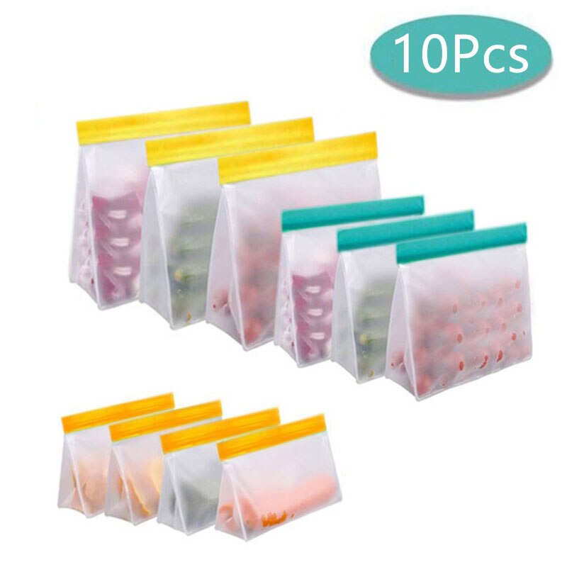 Wielokrotnego użytku worki robić zamrażarki na obiad podstawka w górę przechowywanie żywności torby Organizer robić kuchni szczelne torby robić przechowywania świeżego schowek silikonowy