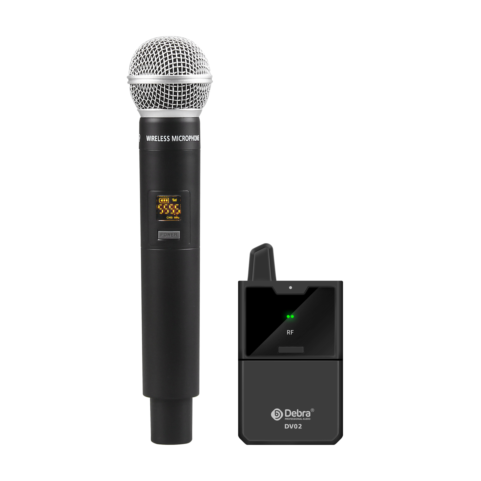 DV-01/02 Sistema de micrófono inalámbrico con micrófono Lavalier UHF con micrófono Lavalier, estabilidad de señal UHF, para cámaras DSLR: Verde