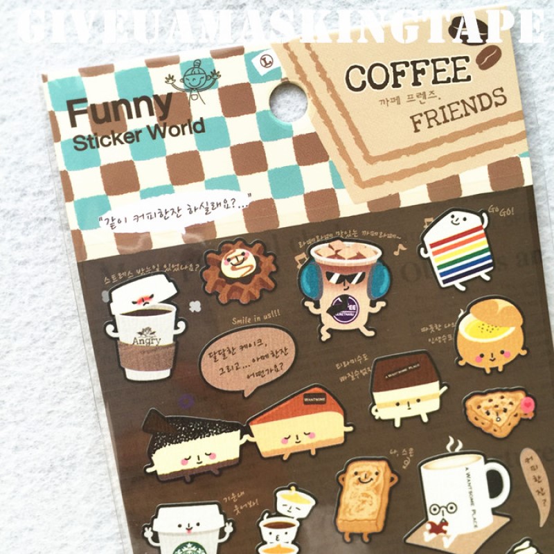 breakfast topic cute sticker bread cake die cuttings shape scrapbooking planner notebook decorative stickers sheet