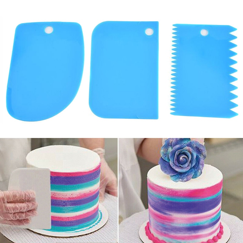 Diy cake bakken 3 stuks/set cake room spatel mengkrabber spatels fondant gebak uitstekers keukengereedschap  dc120