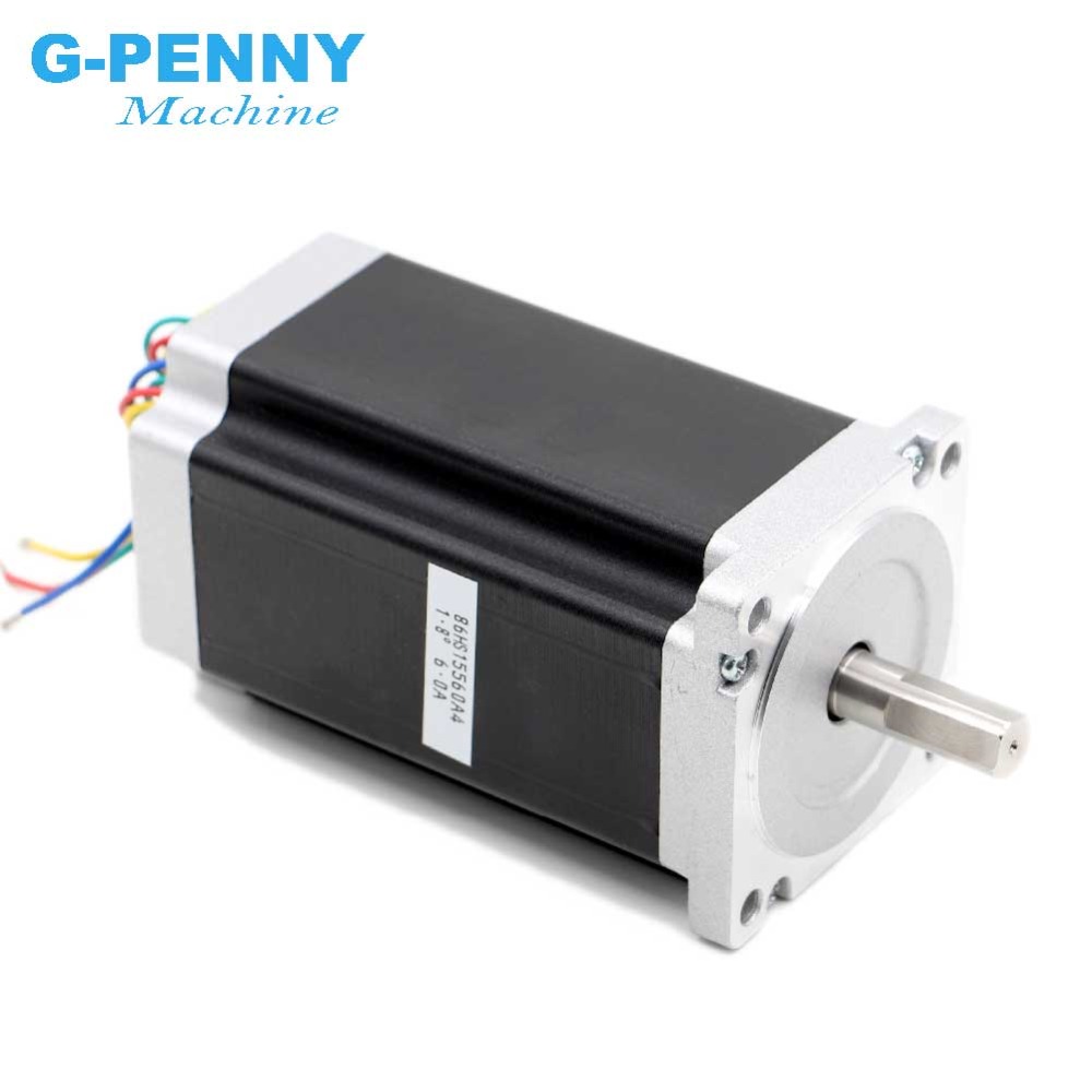 NEMA 34 silnik krokowy cnc 86X155mm 13 nm 6A średnica 14mm Nema34 silnik krokowy 1700 uncji dla grawerka cnc wysoki za chwilę obrotowy