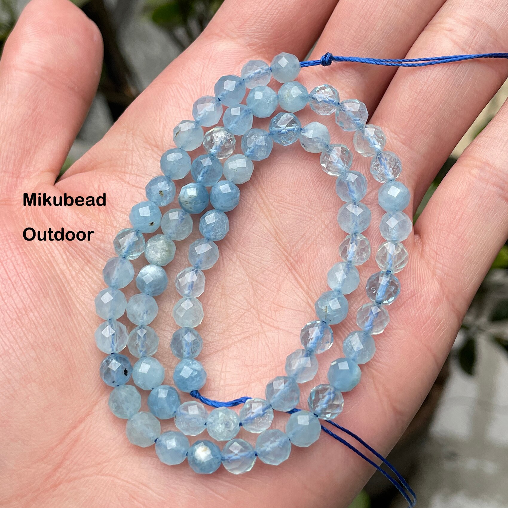 Natürliche AAA 6mm +-0,3 Aquamarin Facettierte Runde verlieren Perlen Für Schmuck Machen DIY Armbänder Halskette Oder Mikubeads