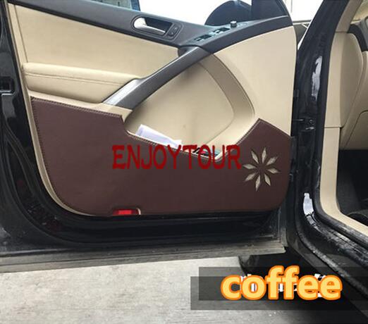 Car pads front rear door Seat Anti-kick mat Accessories For SUBARU Forester Legacy Outback XV BM BR BN BS SH SJ: Red