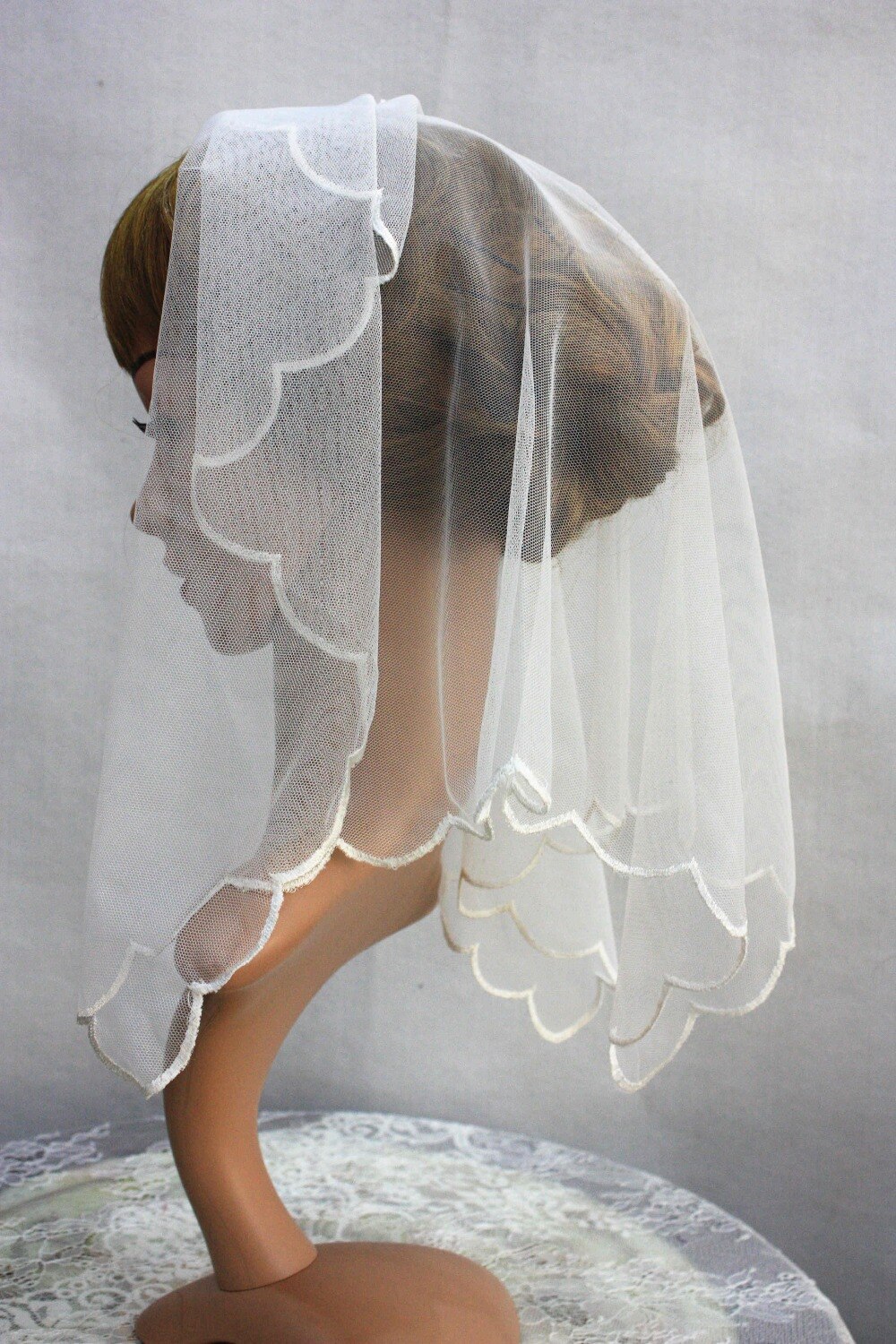 Simple Church Head Wear Coverings ,Catholic Chapel Veil Scarf,Wedding Lace Veil Mantilla