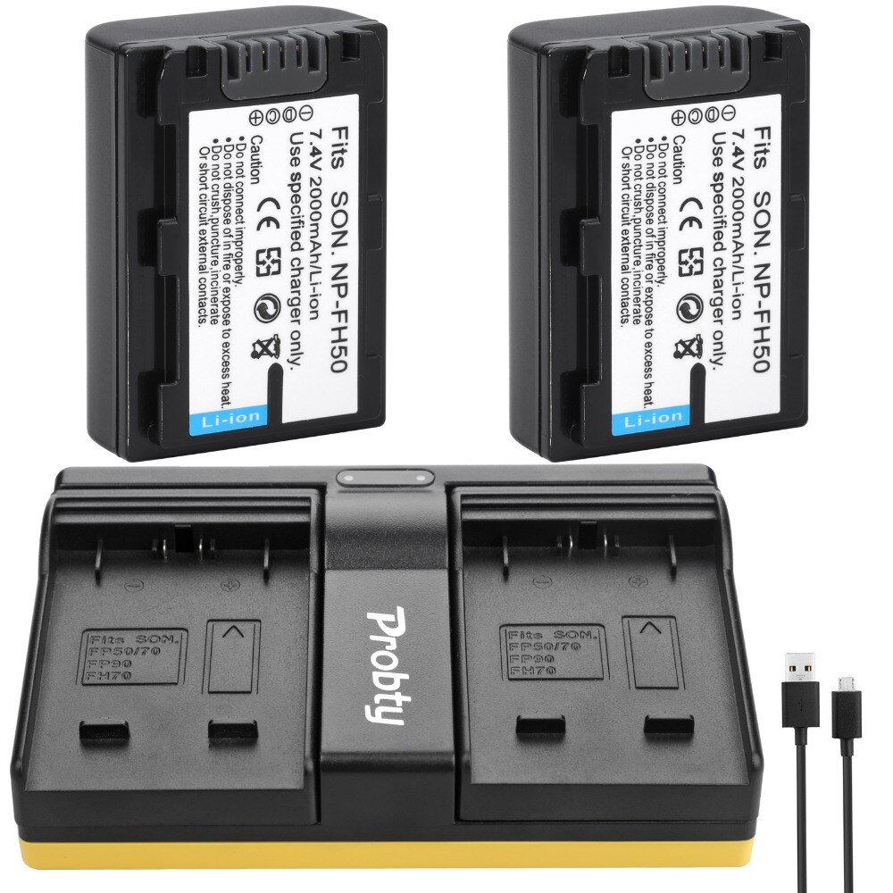 NP-FH50 Batteria + Caricabatterie Per Sony NP-FH40 DSC-HX1 HX100V DSLR A230 A330 DCR-SR42 DCR-SR60 DCR-SR62 DCR-SR80 DCR-SR82