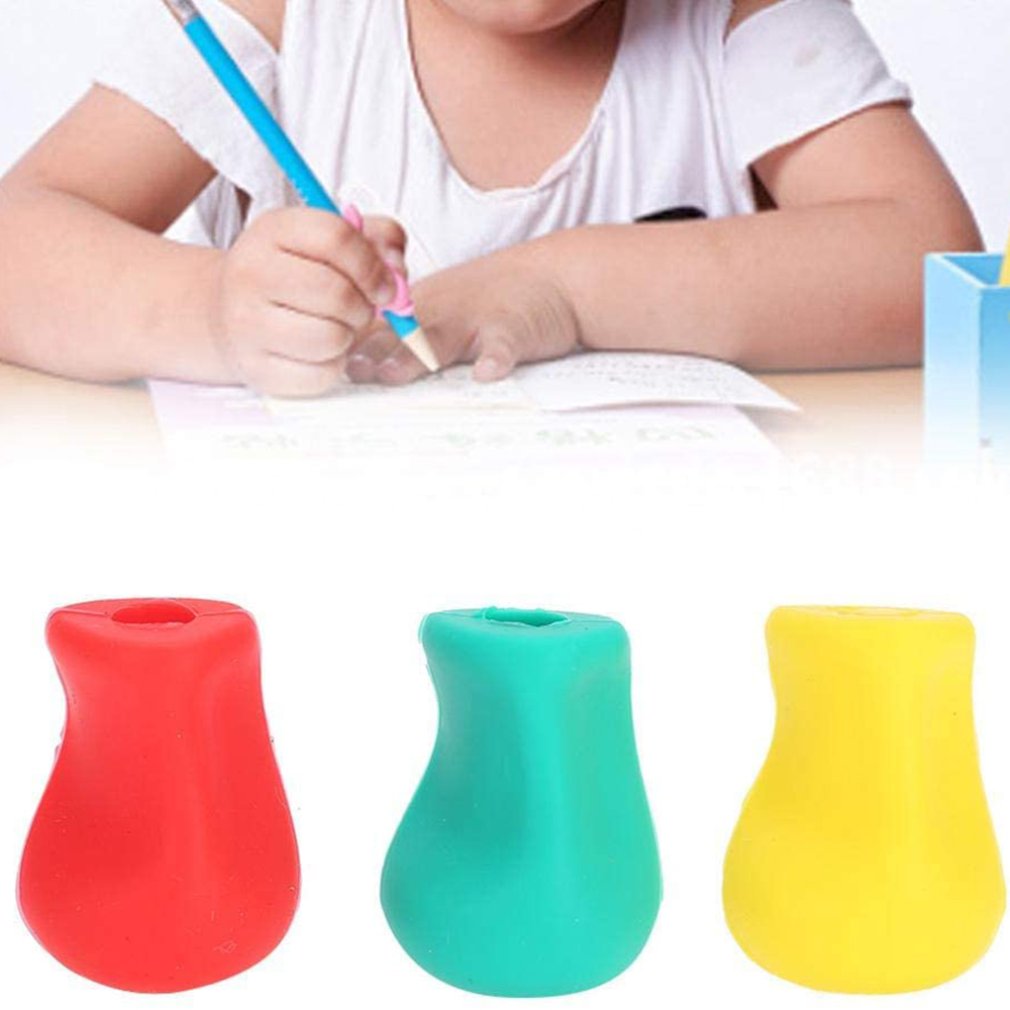 Pen Grip Children's Silicone Pen Grip Corrector Student Pencil Set and Non-toxic