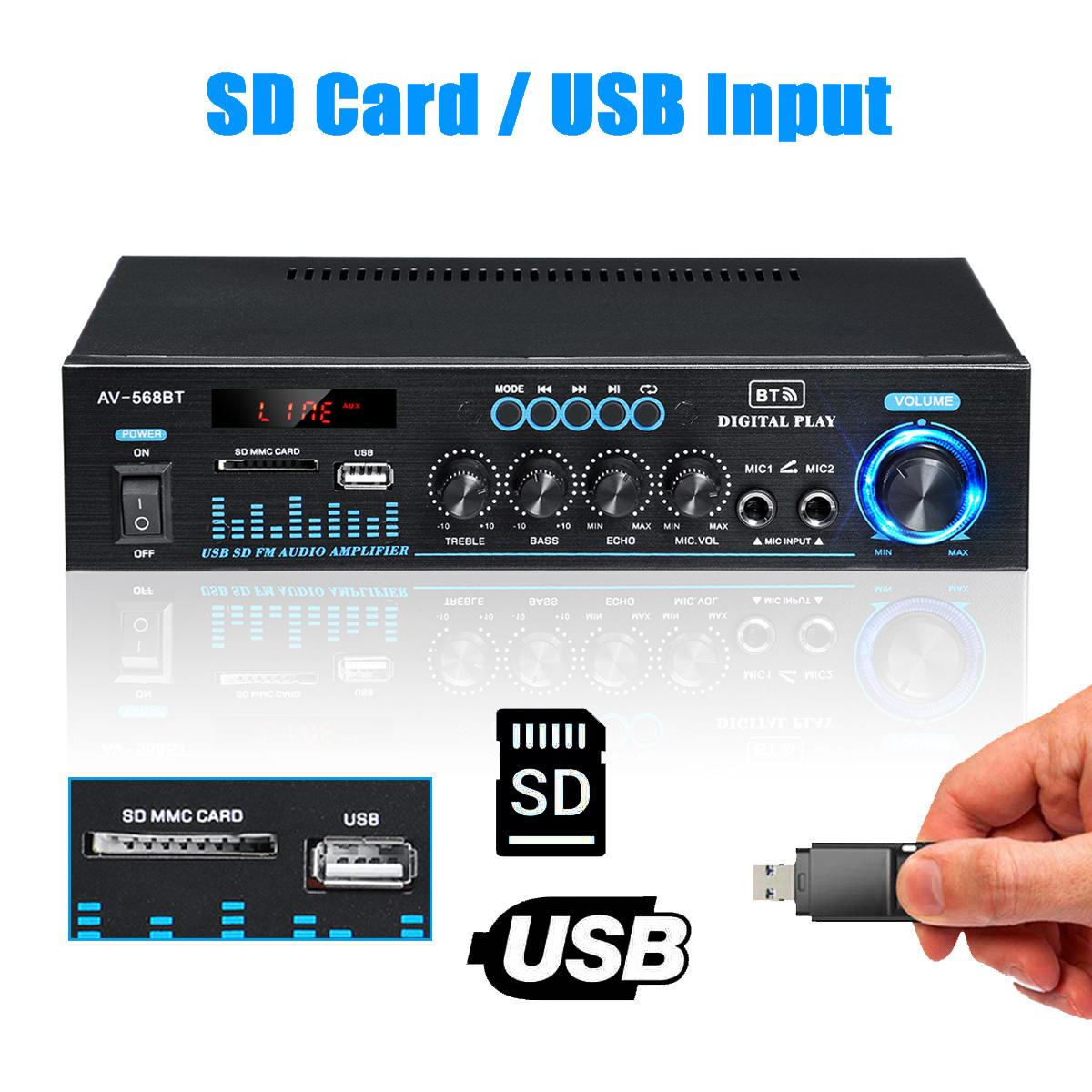 1000W Thuis Versterkers Audio Bass Audio Power Bluetooth Digitale Versterker Hifi Fm Usb Sd Led Voor Subwoofer 110V 220V