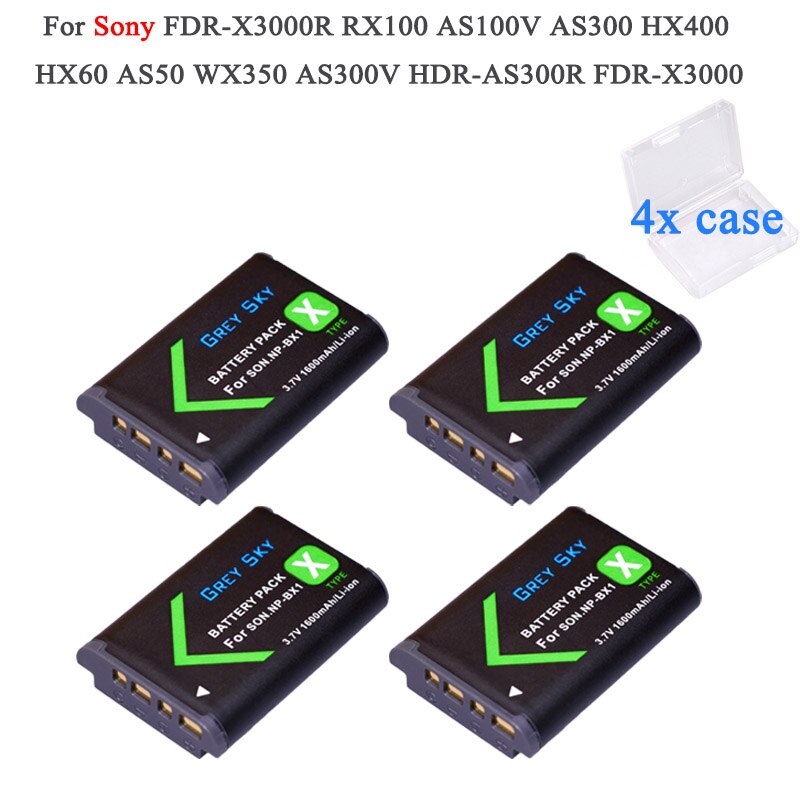 NP-BX1 NP BX1 batería para Sony DSC-WX350 HX60 HX400 H400 HX50 RX100M3 RX1R RX100M2 HX300 RX100 RX1 PJ410 X405 PJ240E: Package 3