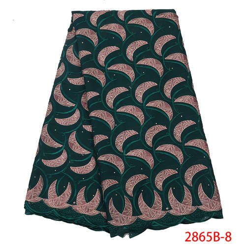 Swiss Voile Lace Fabric Top African Dry Lace Fabric  Swiss Voile Lace In Switzerland with Stones KS2865B-6: Picture 8