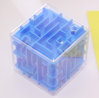 8 cm Doolhof Magische Kubus Puzzel Speelgoed 3D Speed Cube Labyrint Rollende Bal Speelgoed Puzzel Game Cubos Magicos Leren Speelgoed: lam se